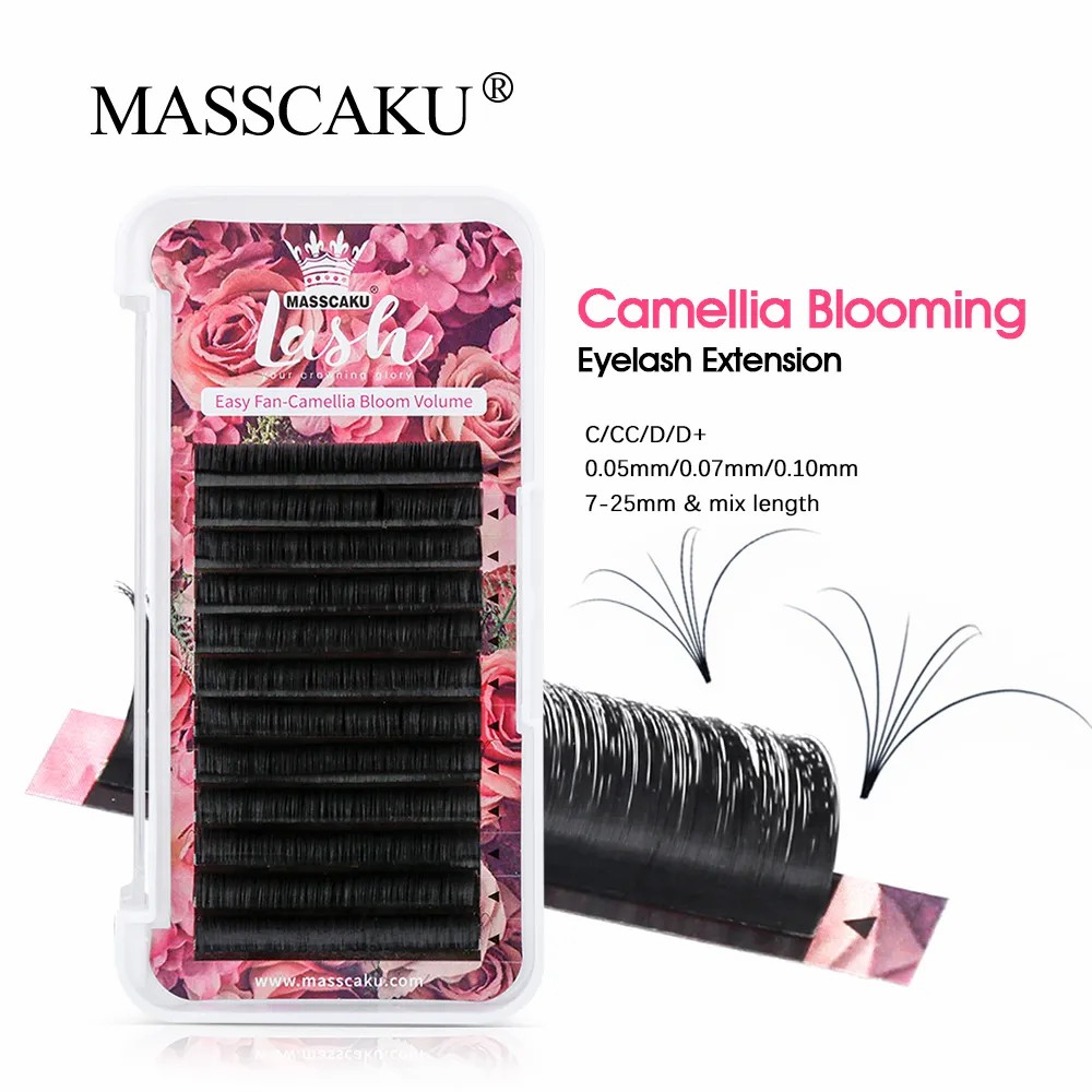Eyelash Extension Human Hair - MASSCAKU Easy Fanning Volume Mega Eyelashes