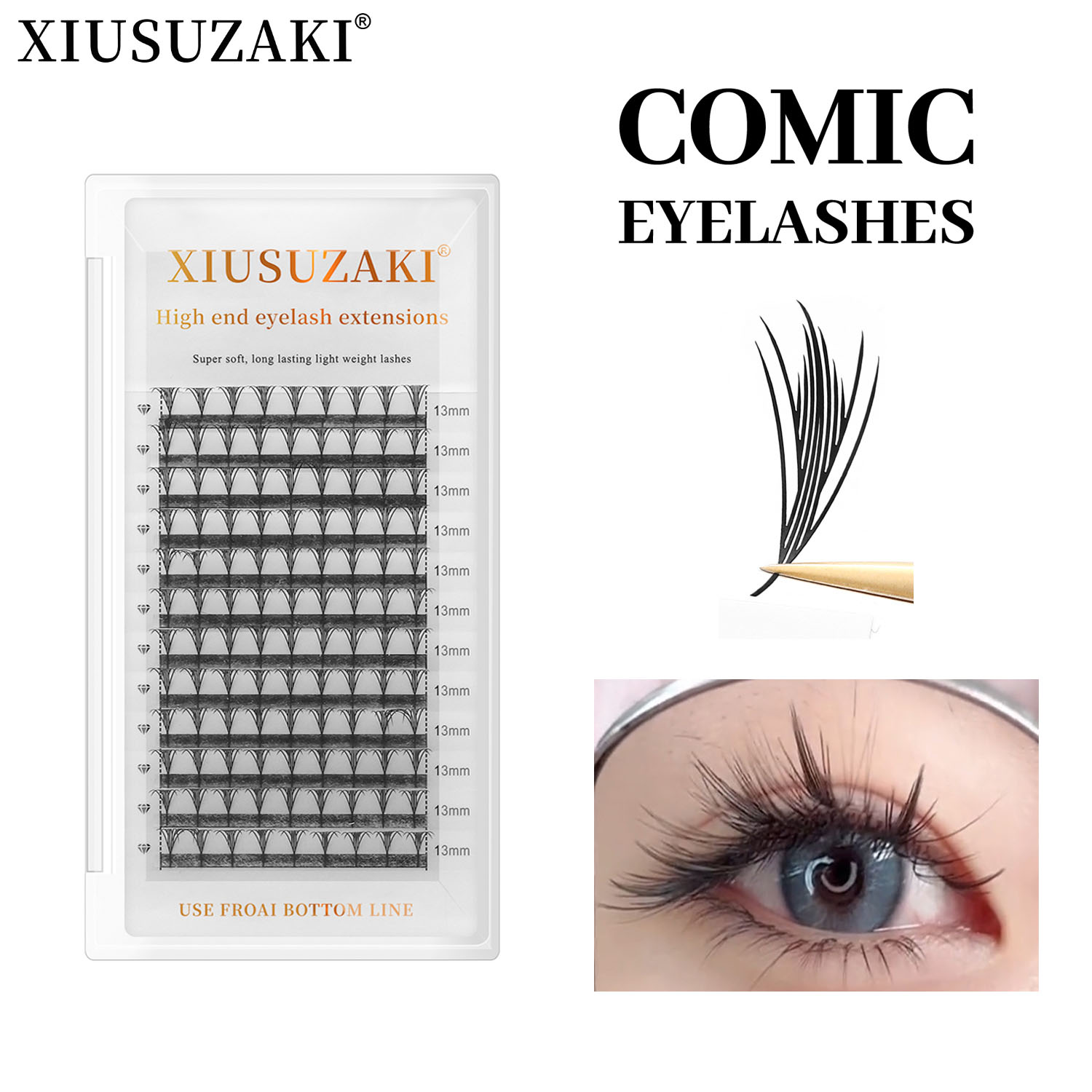 Eyelash Extension Volume Styles - XIUSUZAKI Comic Pteris Lashes New Style