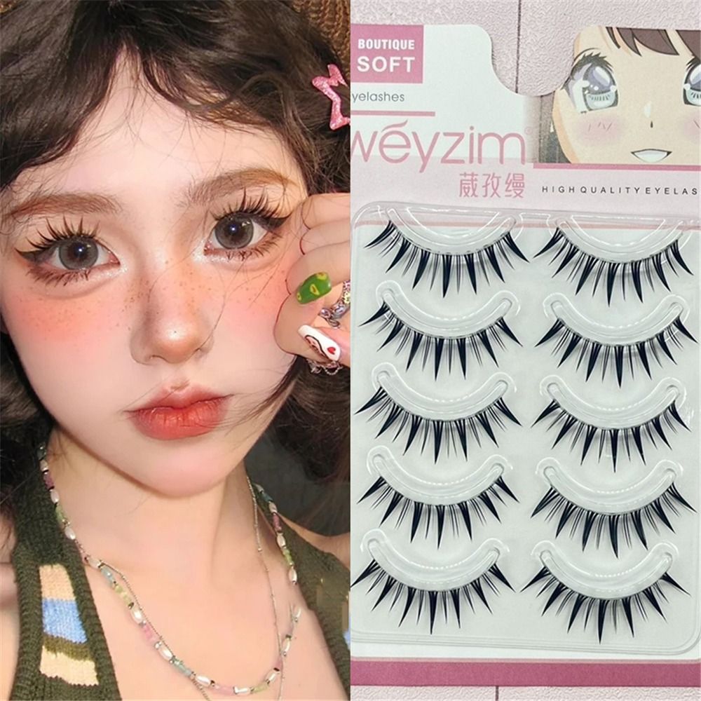 Eyelash Extension Japanese - 5 Pairs Pack Japanese Cosplay False
