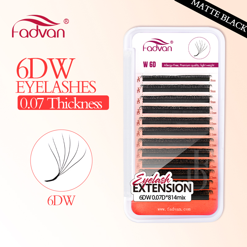 FADVAN Real 6D W lashes 0.07 W - Eyelash Extension Human Hair review and price