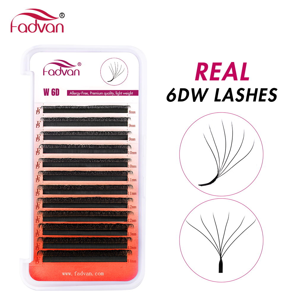 FADVAN Real 6D W lashes 0.07 W - Eyelash Extension Human Hair review and price