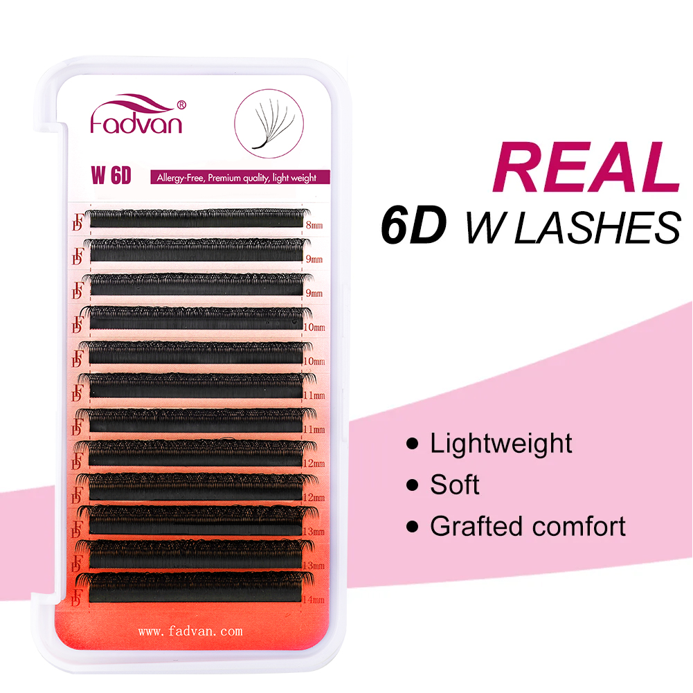 FADVAN Real 6D W lashes 0.07 W - Eyelash Extension Human Hair review and price