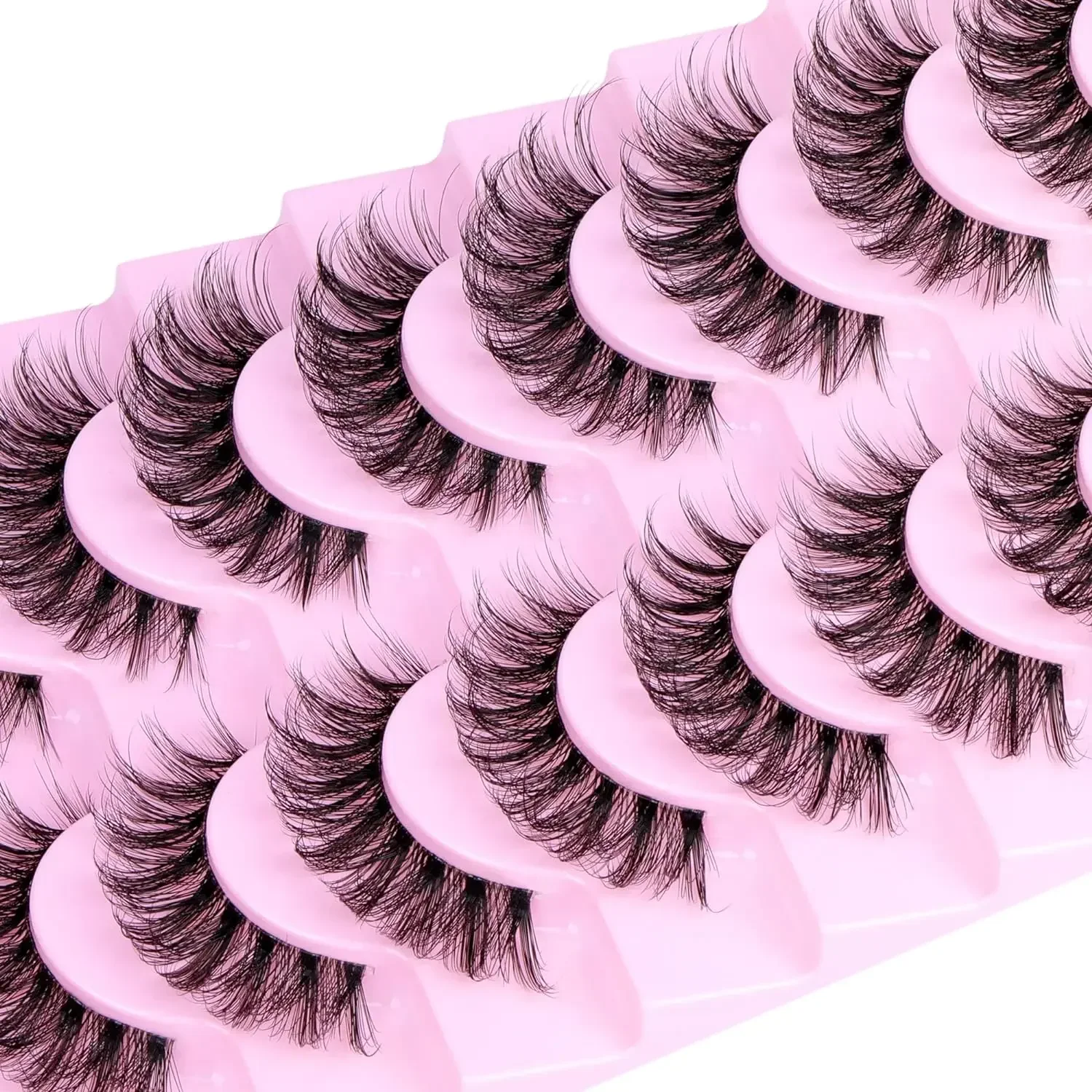 10 Pairs Natural Fluffy False  - Eyelash Extension Human Hair review and price