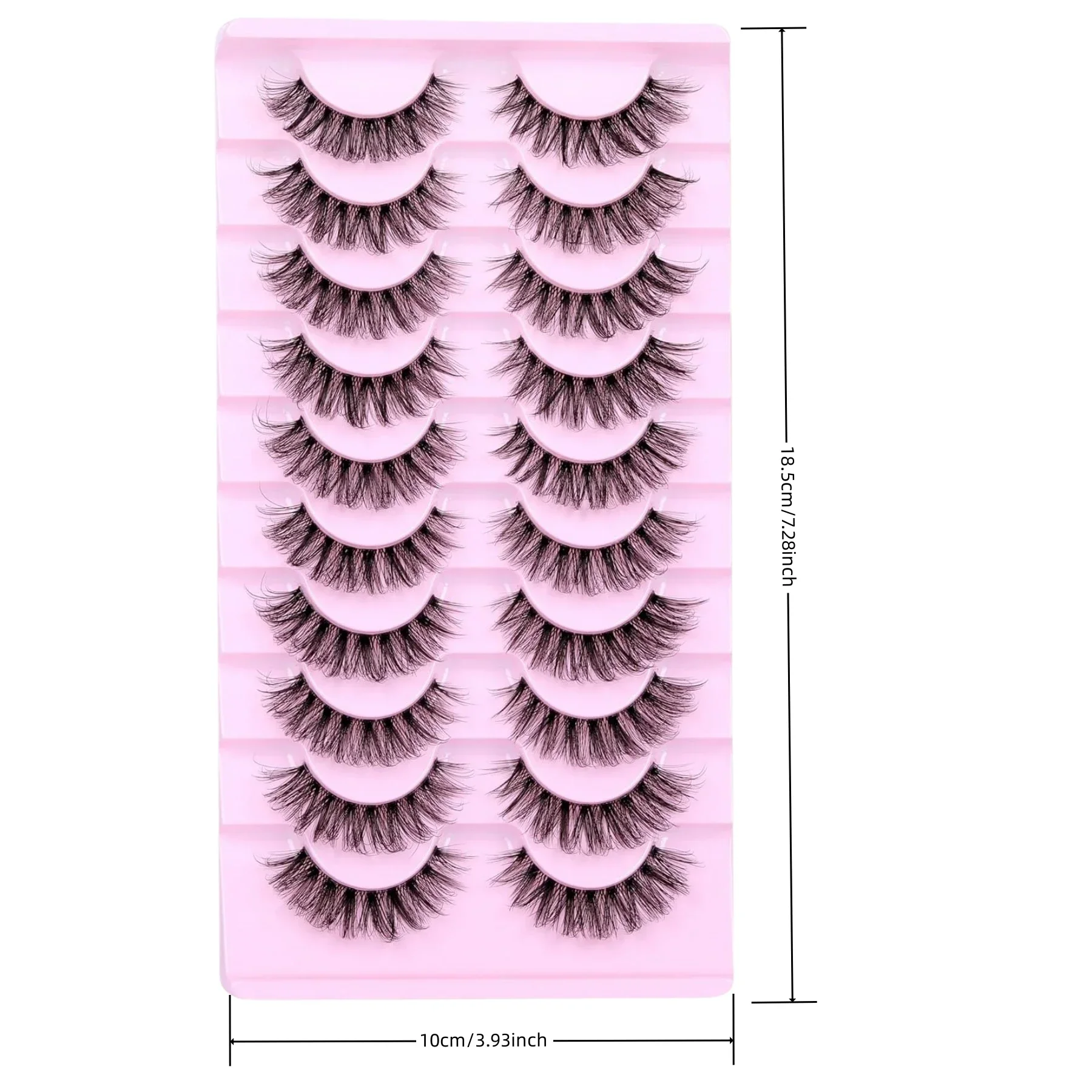 10 Pairs Natural Fluffy False  - Eyelash Extension Human Hair review and price