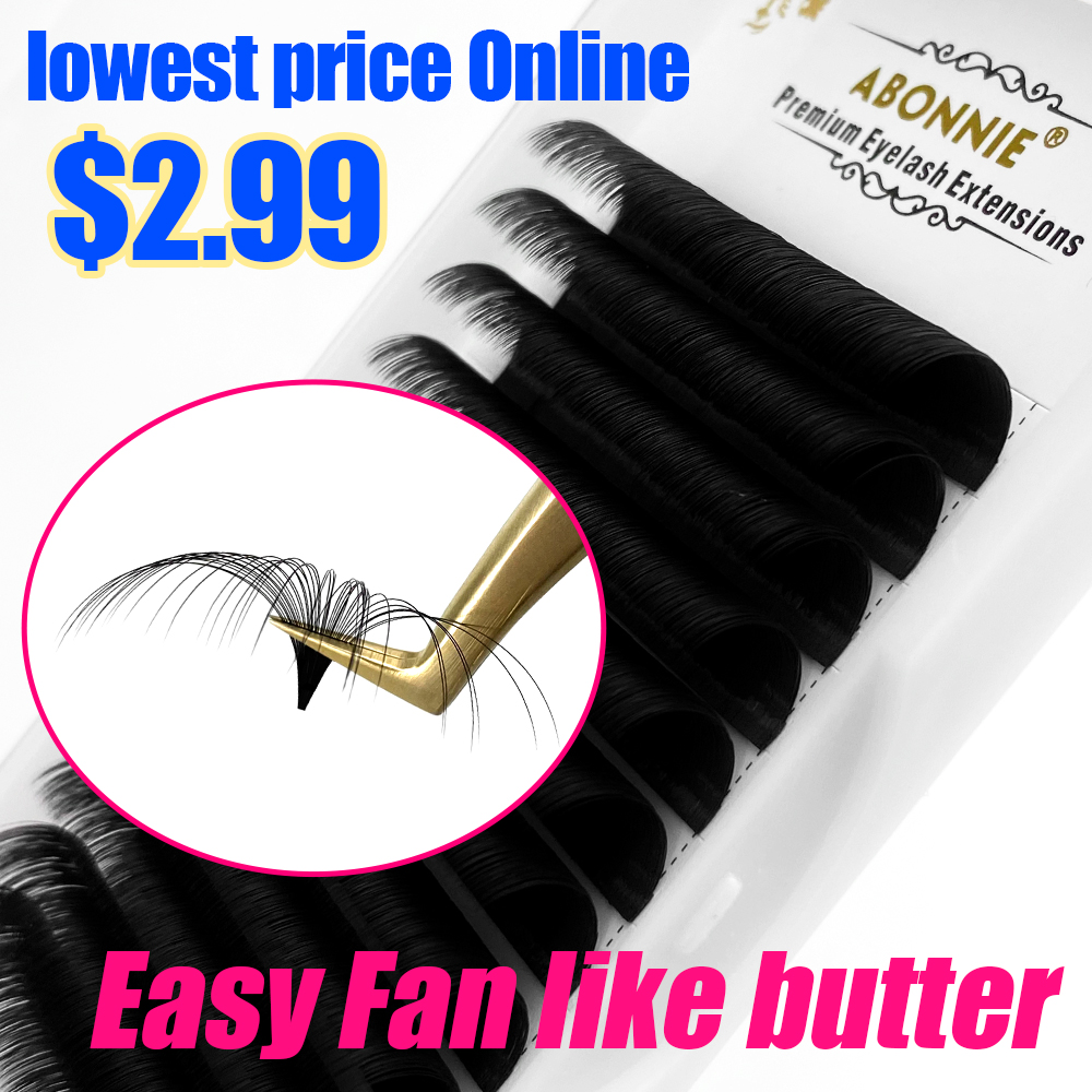 Abonnie 0.03-0.10mm Easy Fan L - Eyelash Extension Human Hair review and price