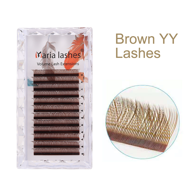 MARIA Brown YY Shaped Eyelash  - Eyelash Extension Human Hair review and price