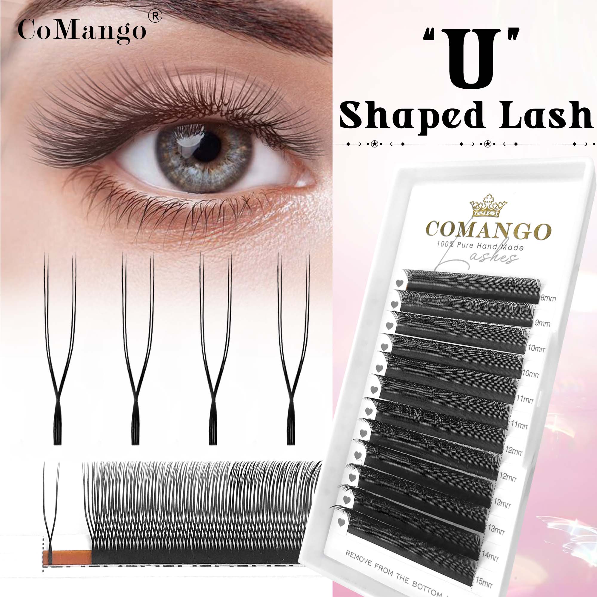 CoMango U Shaped Parallel Flow - Eyelash Extension Volume Styles review and price