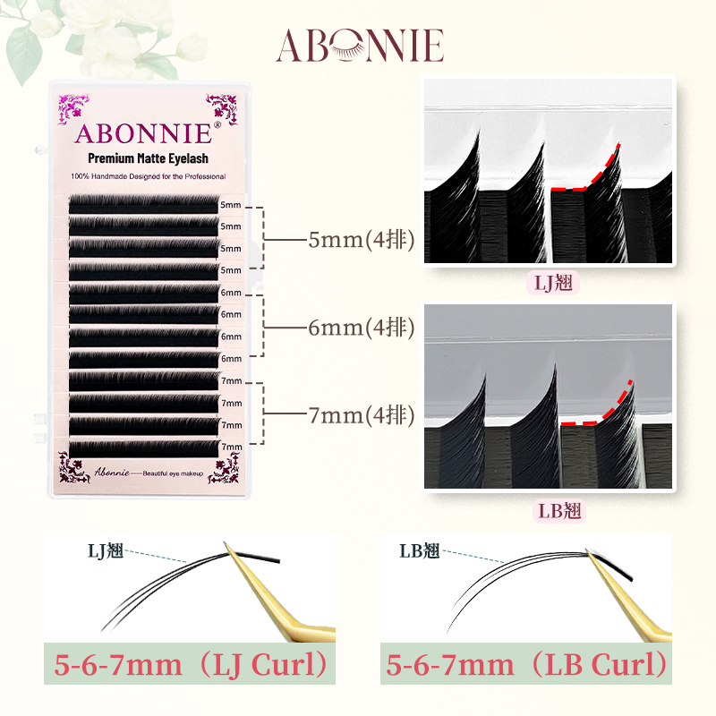 Abonnie LJ Pre-Bundled Bottom  - Eyelash Extension Human Hair review and price