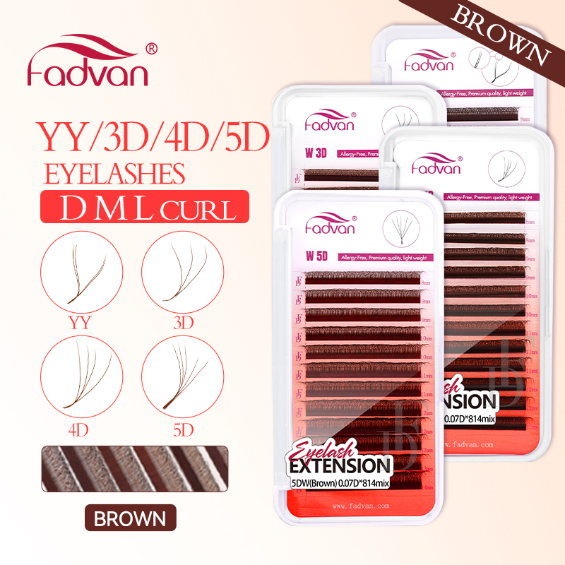 FADVAN Brown 4D/3D/5D lashes W - Eyelash Extension For Asian Eyes review and price