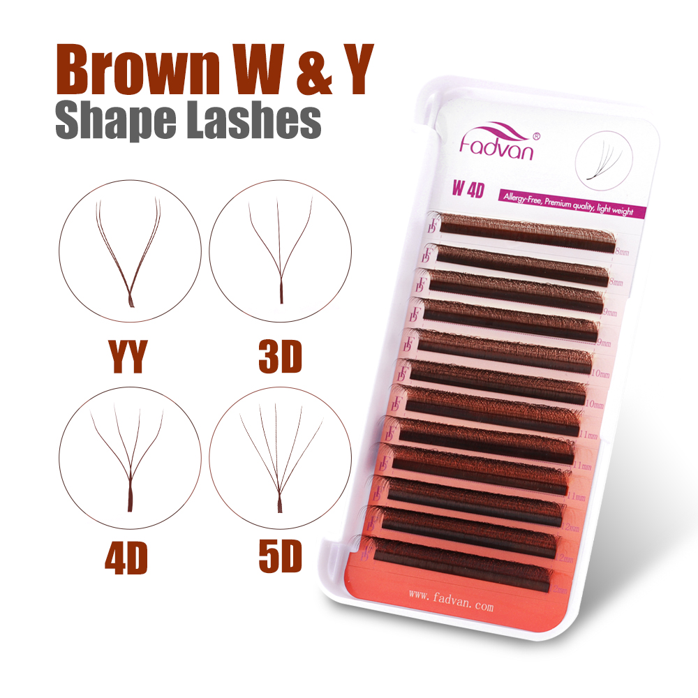 FADVAN Brown 4D/3D/5D lashes W - Eyelash Extension For Asian Eyes review and price