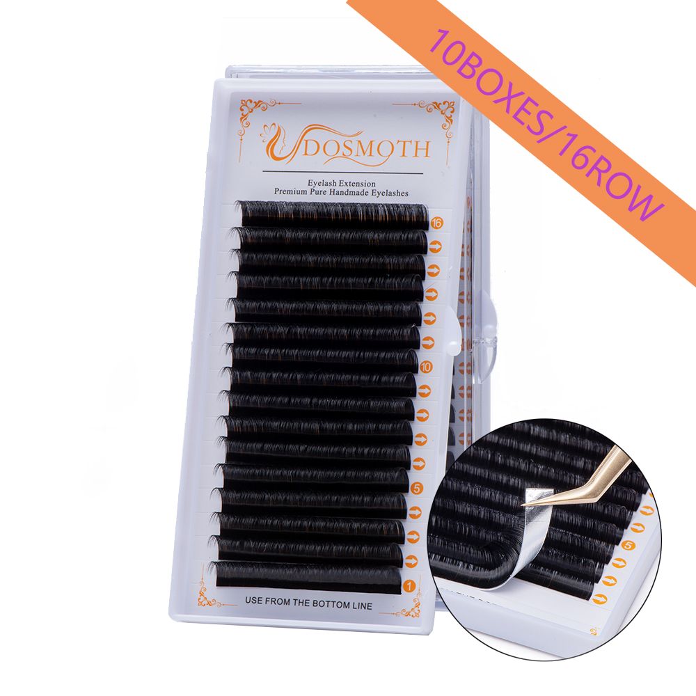 DOSMOTH 10 boxes 16rows 7-16mm - Eyelash Extension Human Hair review and price