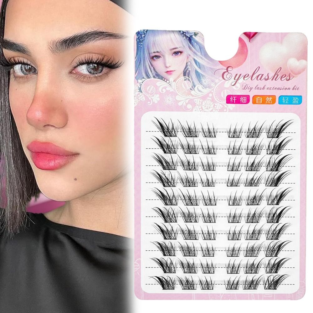 3D Cat Eye Clusters Lashes Nat - Eyelash Extension Human Hair review and price