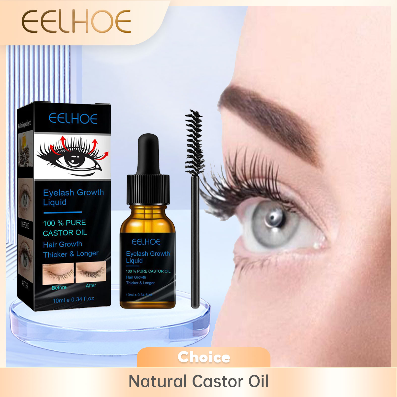 Castor Oil Eyelash Growth Seru - Eyelash Extension Human Hair review and price