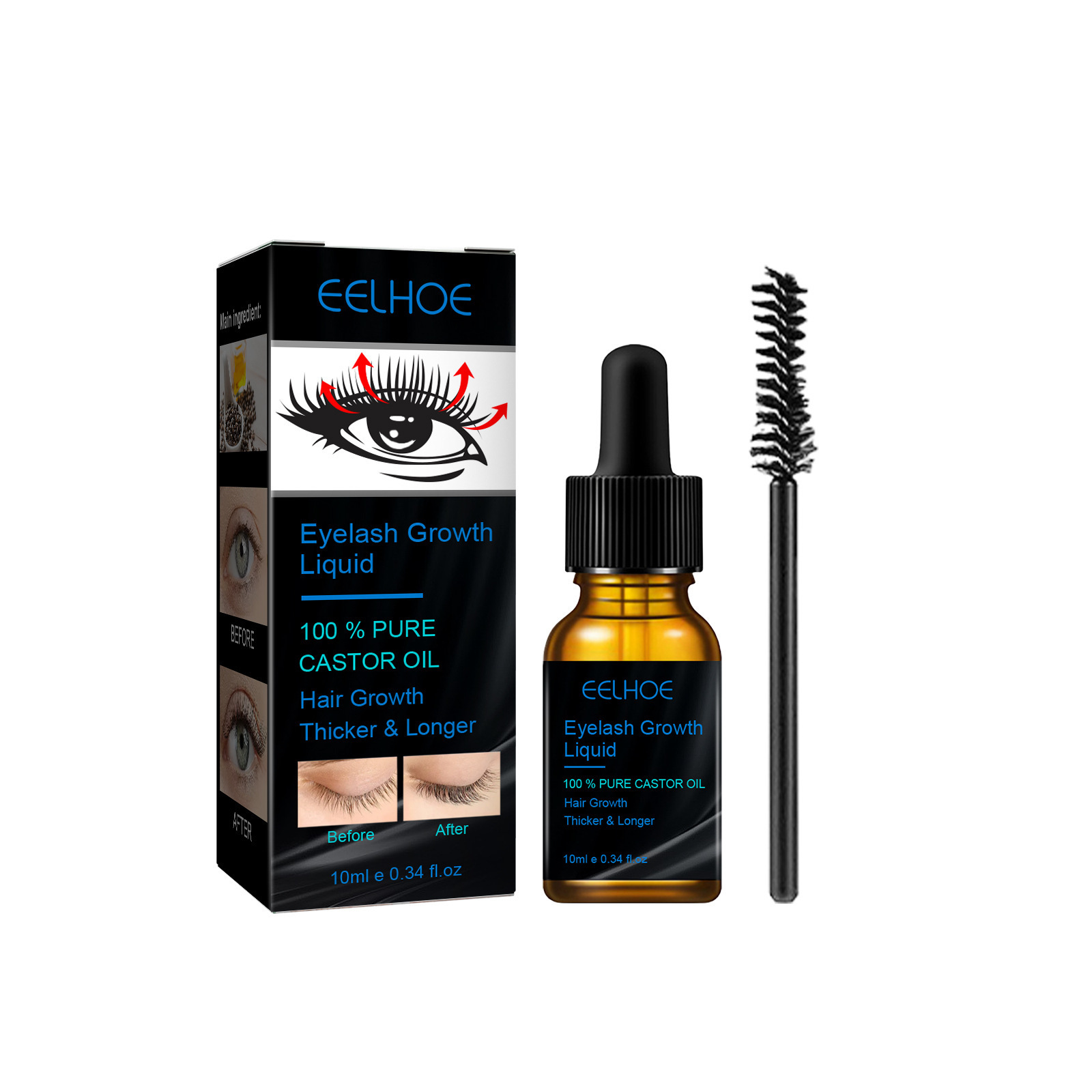 Castor Oil Eyelash Growth Seru - Eyelash Extension Human Hair review and price