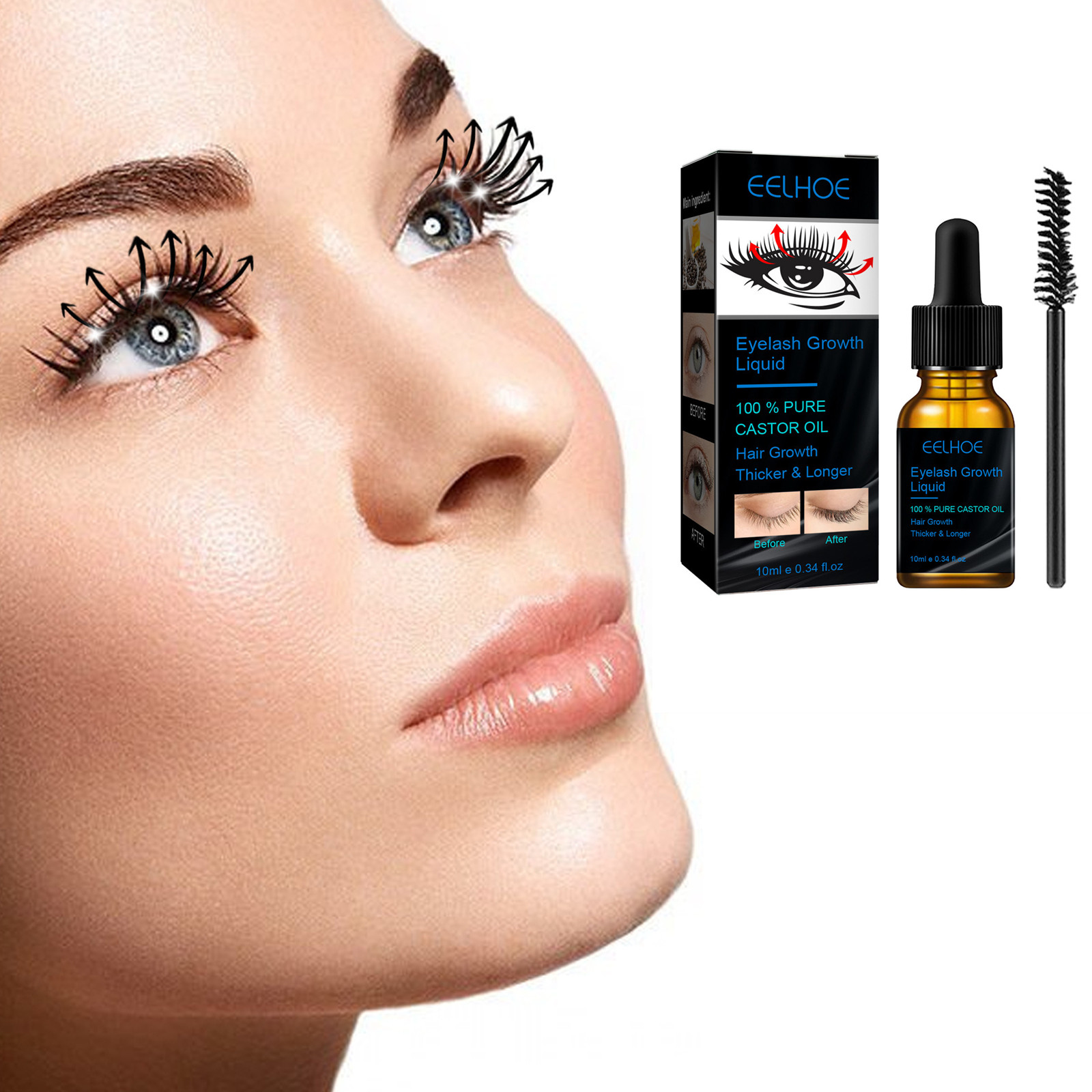 Castor Oil Eyelash Growth Seru - Eyelash Extension Human Hair review and price