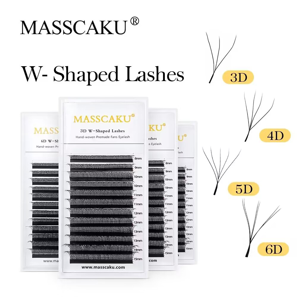 MASSCAKU W Shape Bloom  Eyelas - Eyelash Extension Volume Styles review and price